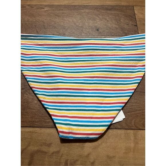 Onia Multicolored Seersucker Lilly Swimsuit Bottoms Woman’s Size XL MSRP-$95 NEW - Picture 8 of 9